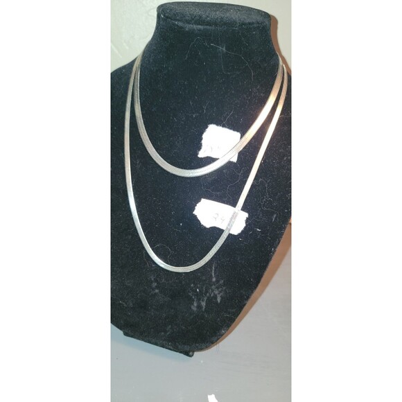 925 Solid Sterling Silver Herringbone chain necklace 18", 6mm 16.2 grams Bling! - Picture 12 of 13